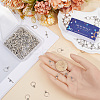 120Pcs Tibetan Style Alloy Toggle Clasps FIND-SC0008-07-3