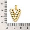 Brass Micro Pave Cubic Zirconia Pendants KK-E061-03G-22-3