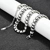 304 Stainless Steel Rectangle Link Chain Neklaces for Women NJEW-R024-01P-1
