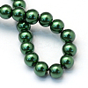 Baking Paint Pearlized Glass Pearl Round Bead Strands X-HY-Q330-8mm-75-4
