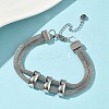 304 Stainless Steel Mesh Chains Bracelets for Women BJEW-D344-02P-3