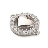 925 Sterling Silver Micro Pave Cubic Zirconia Connector Charms STER-U009-03P-04-2