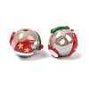 Christmas UV Plating Opaque Acrylic Beads OACR-H057-01C-2