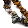 Natural Eagle Eye Stone & Tiger Eye & Dyed Red Tiger Eye Beads Strands G-L610-A16-01-3