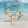 Summer Beach Alloy Crystal Rhinestone Shell Shape Starfish Pendant Necklaces for Women FS-WGE00B6-01-4