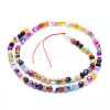 Natural Striped Agate/Banded Agate Beads G-J371-06-6mm-2