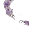 Natural Amethyst Chip Nylon Braided Beaded Bracelet Making AJEW-JB01296-05-2