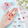 48Pcs 6 Colors Two Tone Transparent Spray Painted Glass Pendants GLAA-NB0001-38-3