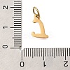 Ion Plating(IP) 304 Stainless Steel Enamel Alphabet Charms STAS-F308-02G-L-3