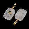 Natural Quartz Crystal Pendants G-P628-01G-10-2