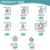280Pcs 8 Style Tibetan Style Alloy Beads TIBEB-PH0018-58-2