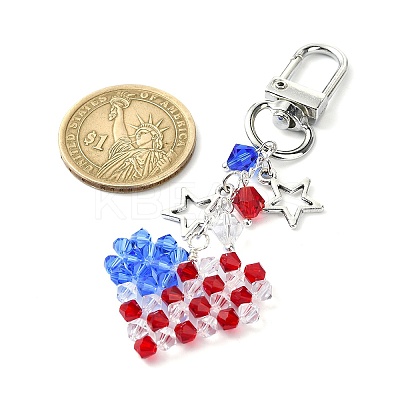 Heart Imitation Austrian Crystal Pendant Decorations HJEW-TA00114-1