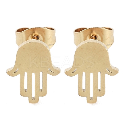 PVD Vacuum Plating 304 Stainless Steel Stud Earrings for Women EJEW-A048-26G-1