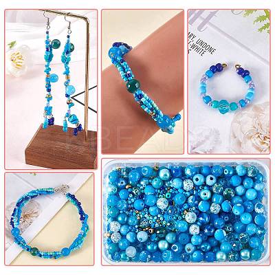 2 Bag Glass Round Beads Set JX547E-1