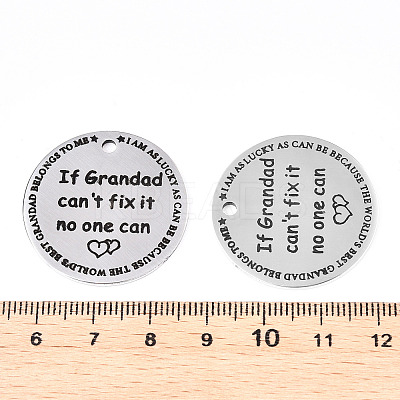 Non-Tarnish 201 Stainless Steel Pendants STAS-T064-38P-16-1