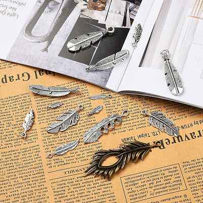 20Pcs 10 Style Tibetan Style Alloy Pendant TIBEP-YW0001-32-1