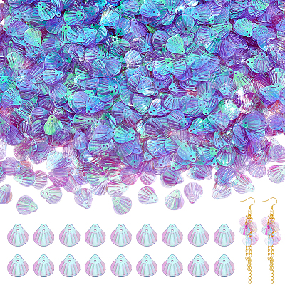 2000Pcs UV Plating Resin Charms RESI-NB0002-17D-1