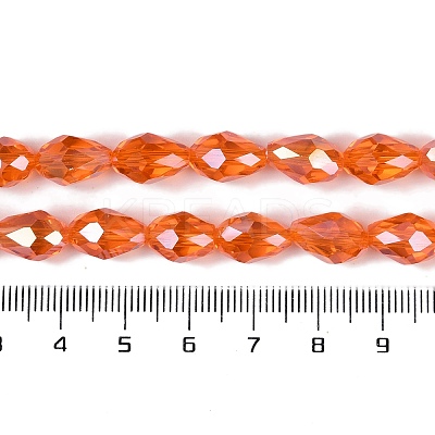 Transparent Electroplate Glass Beads Strands EGLA-N013-T10mm-B09-1