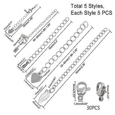 304 Stainless Steel Chain Extender STAS-UN0003-90P-1