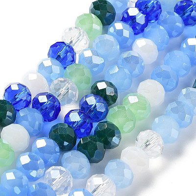 Glass Beads Strands EGLA-A034-M8mm-09-1