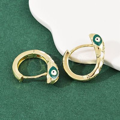 Brass Micro Pave Cubic Zirconia Hoop Earrings EJEW-B146-02G-03-1