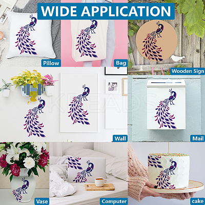 2Pcs PET Hollow Out Drawing Painting Stencils DIY-MA0005-56A-1