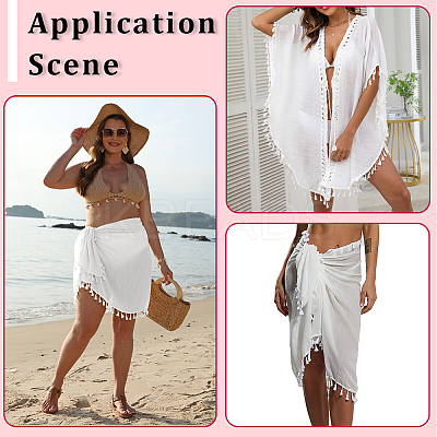 Polycotton Chiffon Skirt Accessories AJEW-WH20077-044C-1