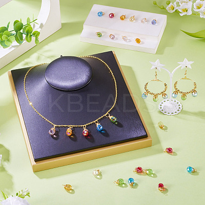 20Pcs Glass Pendants PALLOY-TA00240-1