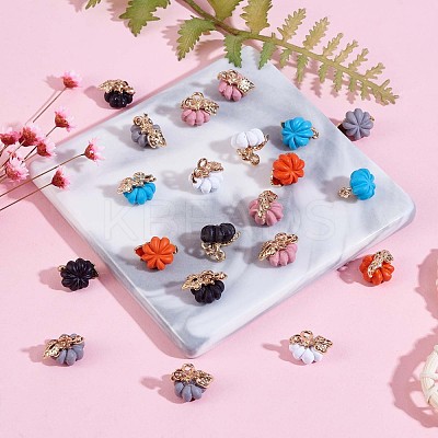 30Pcs Thanksgiving Pumpkin Charms Pendant Fall Theme Charm Colorful Pumpkin Charms for Jewelry Necklace Bracelet Earring Making Crafts JX296A-1
