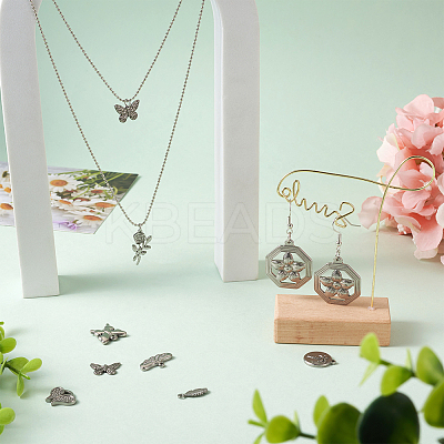 20Pcs 10 Style 304 Stainless Steel Pendants STAS-FW0001-28-1