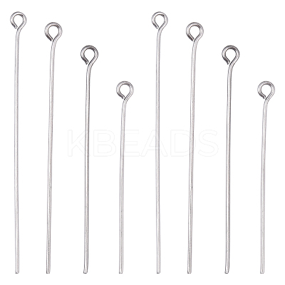 300Pcs 304 Stainless Steel Eye Pins STAS-YW0003-12A-1