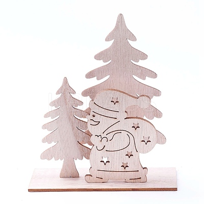 Undyed Platane Wood Home Display Decorations DJEW-F006-03-1