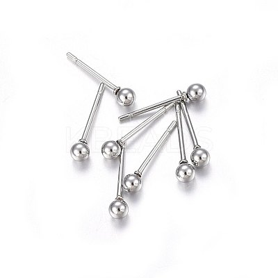 Tarnish Resistant 304 Stainless Steel Stud Earrings EJEW-P161-01P-1