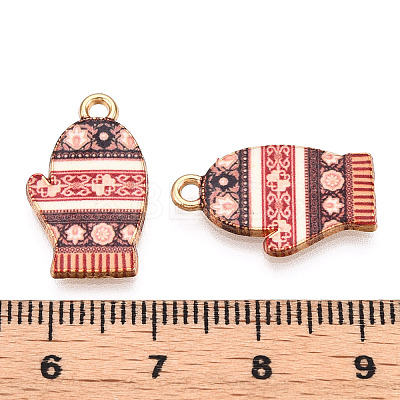 Winter Theme Alloy Printed Pendants PALLOY-D581-01E-1