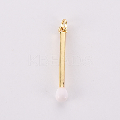 Brass Enamel Pendants KK-S362-032L-NR-1