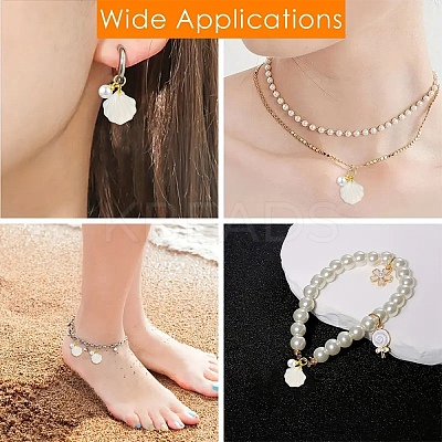5Pcs Natural Agate Shell Shaped Pendants G-YW0002-43-1