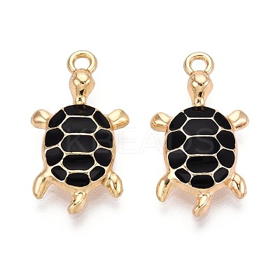 Alloy Enamel Pendants PALLOY-T092-26G-01-1
