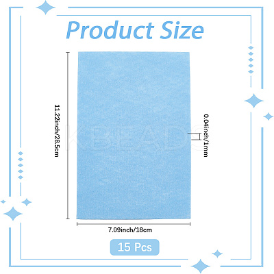 15Pcs Felt Non Woven Fabric DIY-SP0003-93F-1