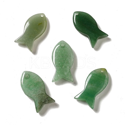 Natural Green Aventurine Pendants G-G932-B15-1