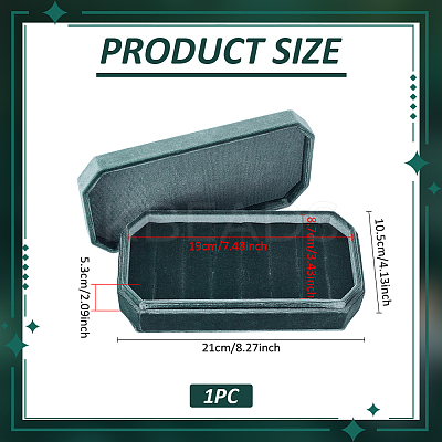 Rectangle Velvet Ring Organizer Boxes AJEW-WH0609-132-1