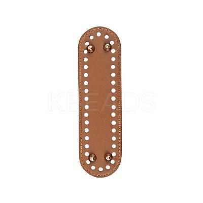 PU Leather Oval Long Bottom for Knitting Bag FIND-WH0043-56B-1