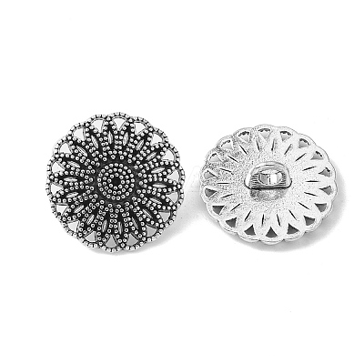 Tibetan Style Alloy Shank Buttons X-TIBE-R179-AS-LF-1