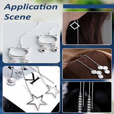 4 Pairs 304 Stainless Steel Earring Findings STAS-LP0001-91P-1