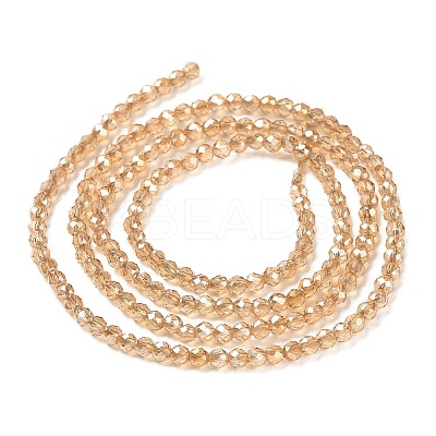 Transparent Electroplate Glass Beads Strands GLAA-H021-01A-PL01-1