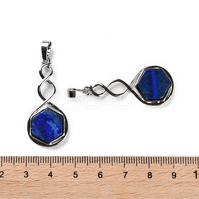 Dyed Natural Lapis Lazuli Pendants G-F777-05P-10-1
