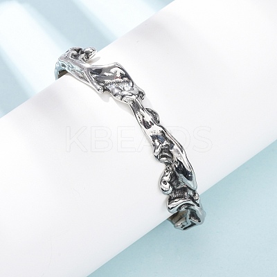 Retro 316 Surgical Stainless Steel Cuff Bangles BJEW-C142-06AS-1