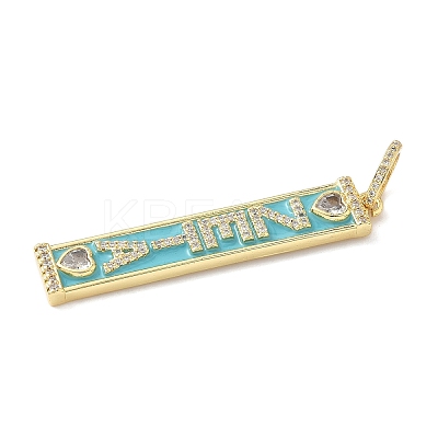 Brass Micro Pave Cubic Zirconia Pendants KK-L239-037G-1