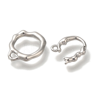Rack Plating Brass Fold Over Clasps KK-I720-03P-1