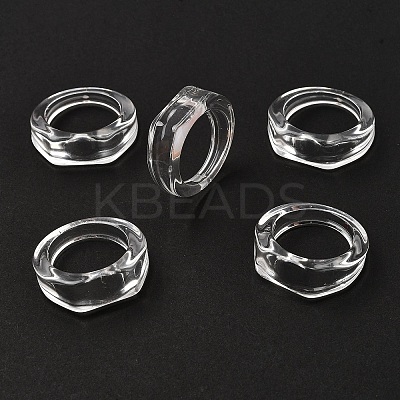 Kids Transparent Acrylic Glue on Ring Base LS-RJEW-P154-01A-02-1