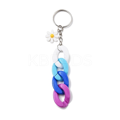 Acrylic Curb Chain Keychain KEYC-JKC00633-03-1